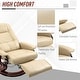 preview thumbnail 60 of 61, HomCom Faux Leather Adjustable Manual Swivel Base Recliner Chair with Comfortable and Relaxing Footrest