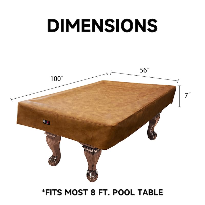 GSE™ 7ft/8ft/9ft Heavy Duty PU Leatherette Billiard Pool Table Cover - Russet