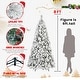 preview thumbnail 13 of 15, Flocked Pre-Lit Christmas Tree with Warm White Lights 8 Foot