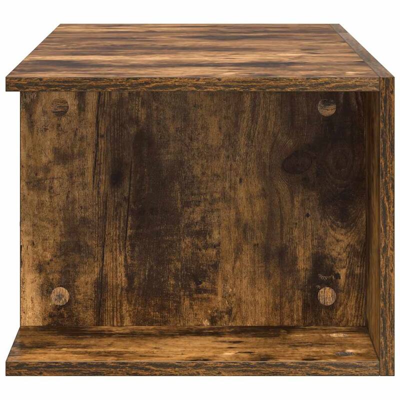 vidaXL TV Cabinet Smoked Oak Engineered Wood 35.4 x 15.4 x 11.8 in - 35.4 x 35.4 x 11.8 in