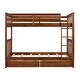 preview thumbnail 11 of 68, American Classic Traditional Style Twin-Over-Twin Bunk Bed with Ladders and Two Storage Drawers