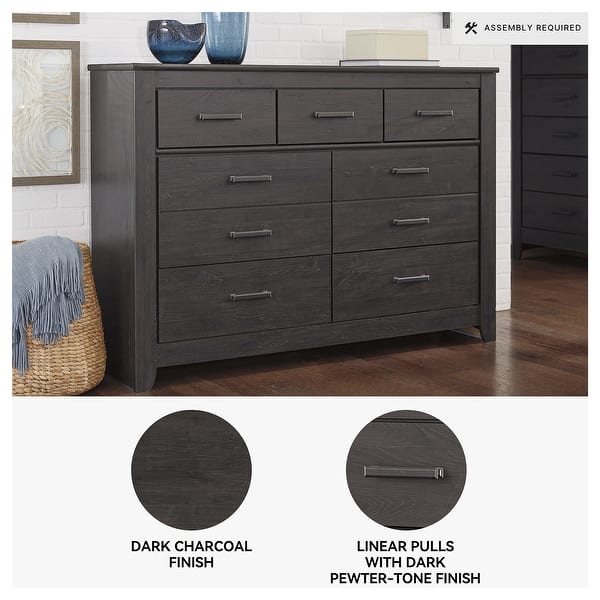 signature design by ashley brinxton dresser Signature Design by Ashley Bedroom Brinxton Full Panel Bed, Dresser and Mirror