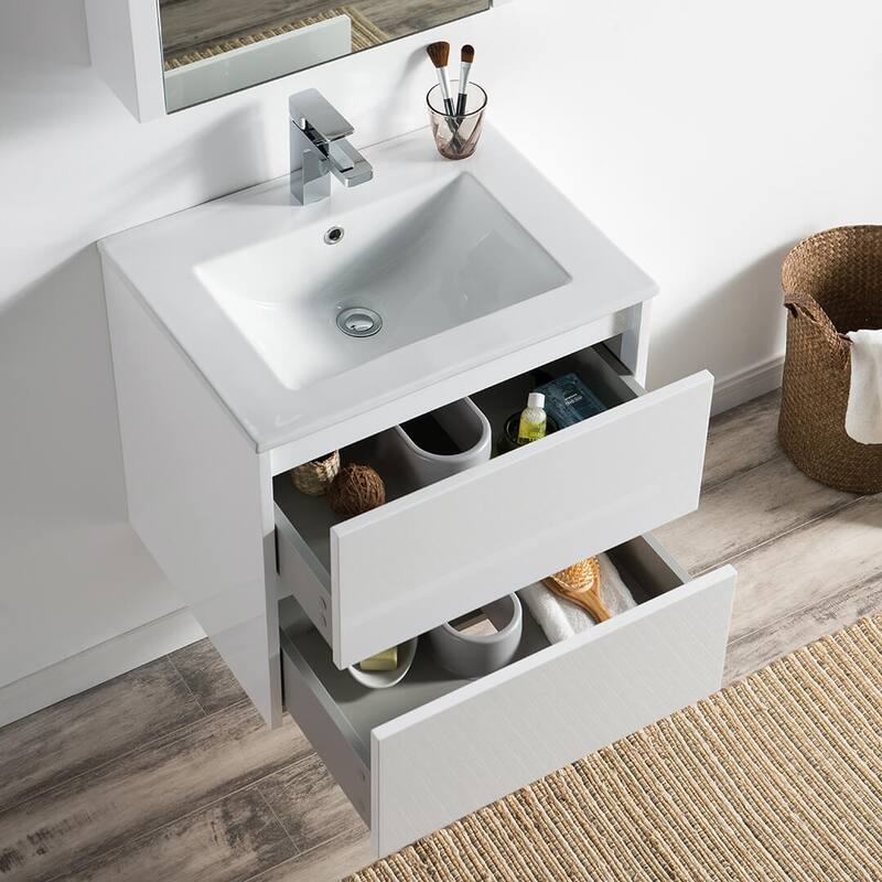 Blossom Valencia Floating Bathroom Vanity with Ceramic Sink