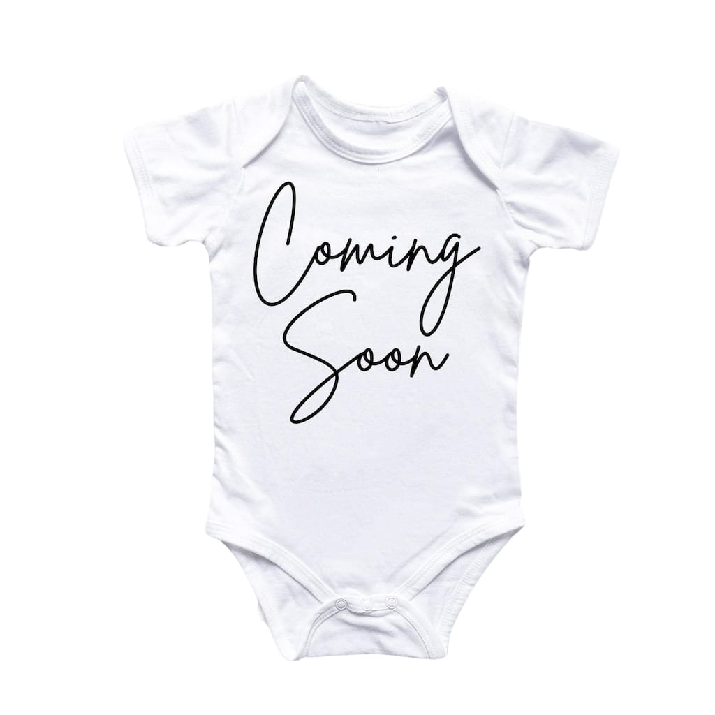 Coming Soon Announcement - Baby Boy Girl Clothes Infant Bodysuit Funny Cute Newborn