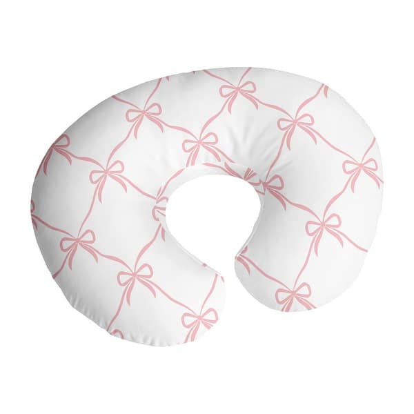 slide 2 of 6, Sweet Jojo Designs Pink Bows Girl Nursing Breastfeeding Pillow Cover Case (Pillow Not Included)- for Ballerina Ballet Collection