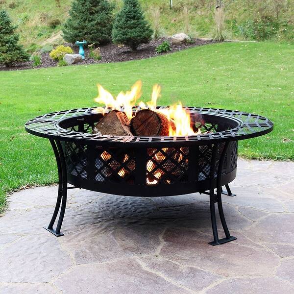 Shop Sunnydaze Large Bowl Fire Pit Durable Steel Patio Garden
