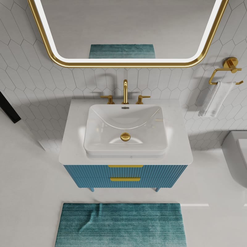 Freestanding Bathroom Vanity with Ceramic Sink