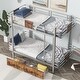 preview thumbnail 11 of 10, Twin XL over Twin XL Metal Bunk Bed with MDF Board Guardrail and Two Storage Drawers