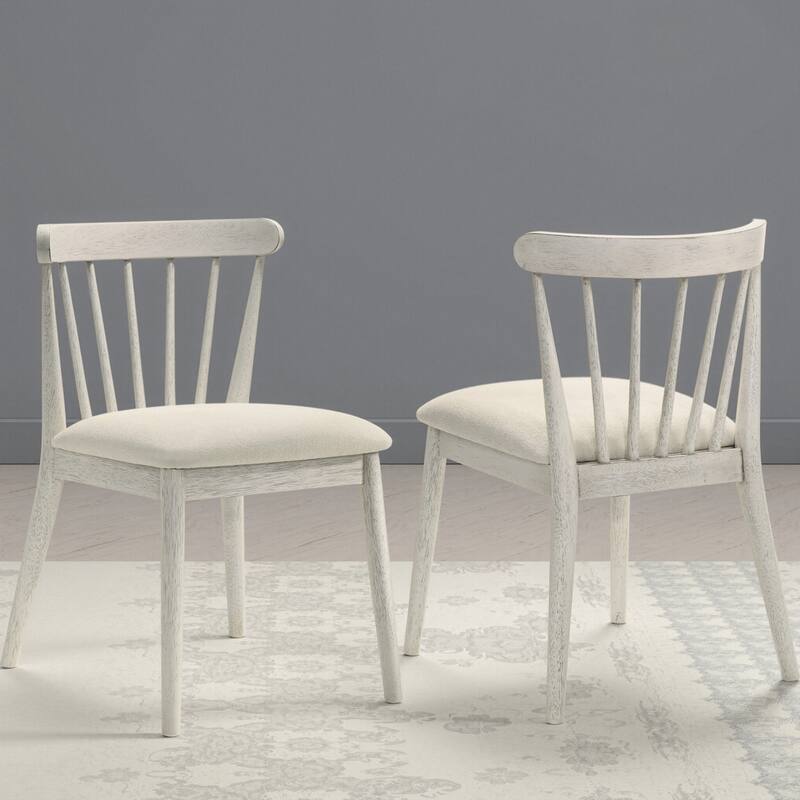 Dining Chair Simple Office Chair Set of 2 Coffee Chair Dressing Chair White Kitchen Chair with Wood Legs
