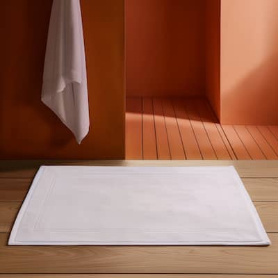 100% organic 750 GSM bath mat, 20x30in, crisp white - 20x30