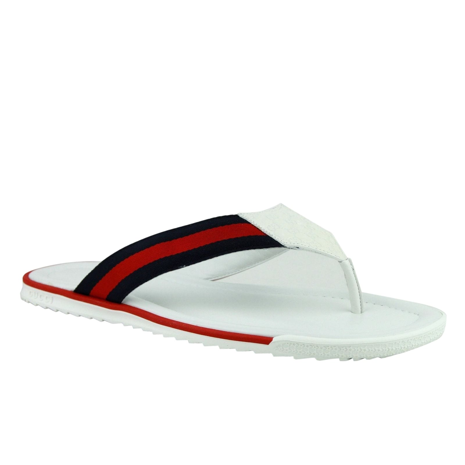 gucci flip flops mens white