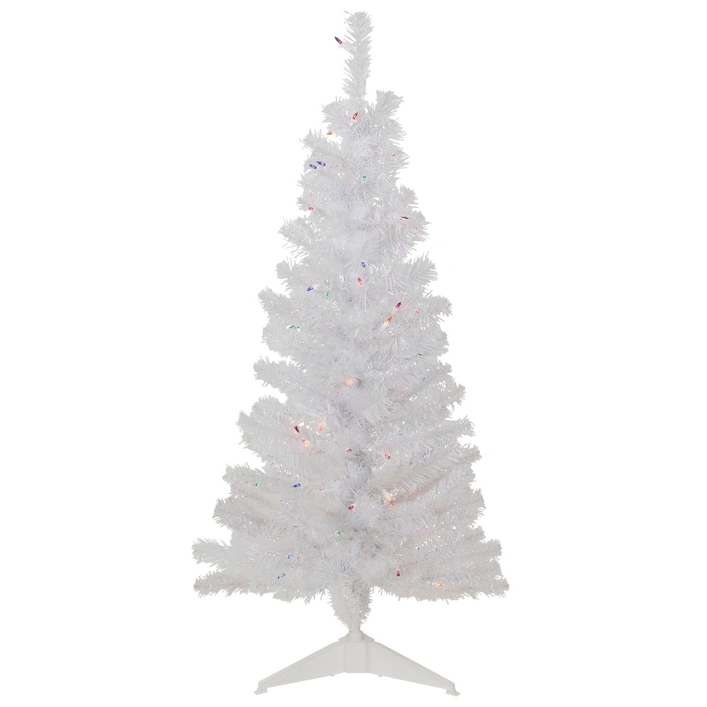 4' Pre-lit Rockport White Pine Artificial Christmas Tree
