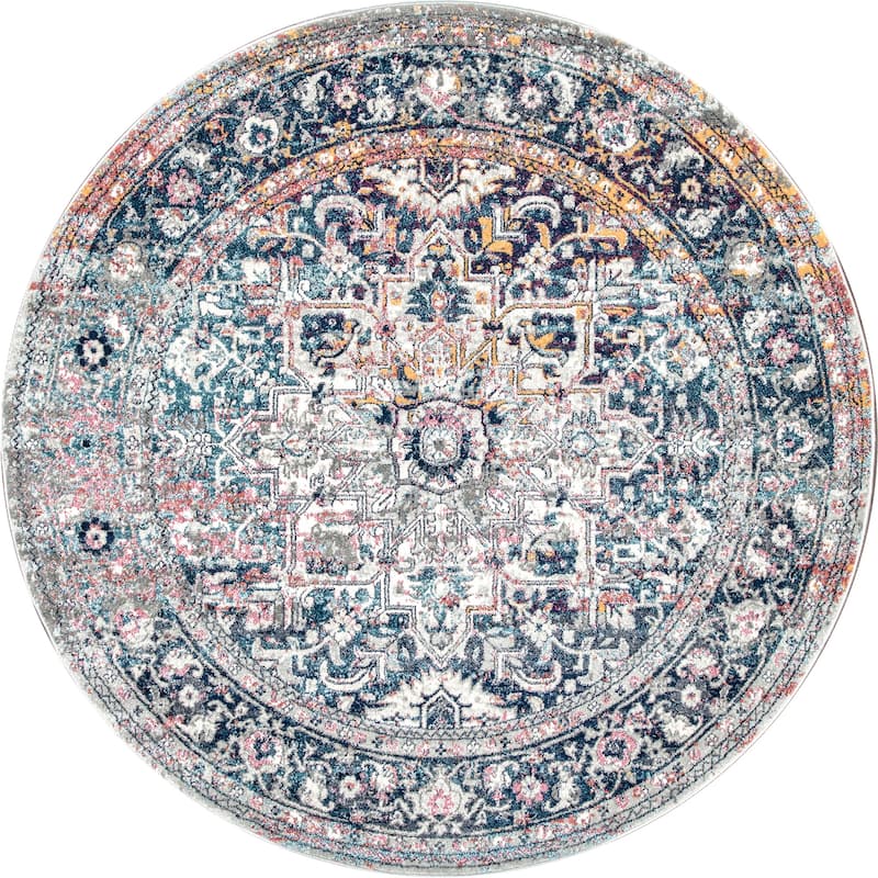 Nuloom Lilah Vintage Medallion Area Rug