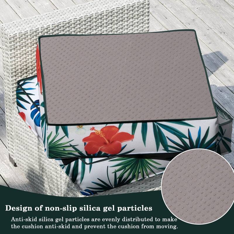 14 Pcs Outdoor Furniture Replacement Cushions Fits 6-seat Sectional Rattan Conversation Set (Only cushions+covers, no sofa.)