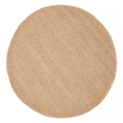 Kashkuli Gabbeh Tan Rug 3'11" x 3'11" - 3'11 x 3'11