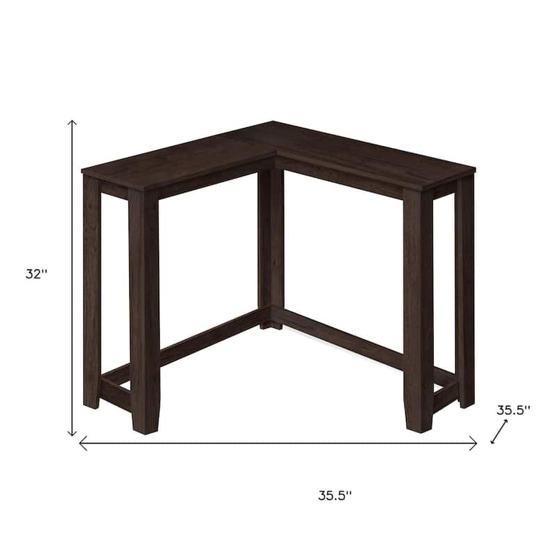 HomeRoots 36" Espresso Wood Distressed Frame Console Table - 35.5' X '32' X '35.5