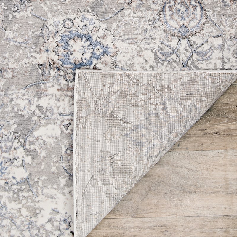 Brocco Giardino Gray/ Ivory Area Rug