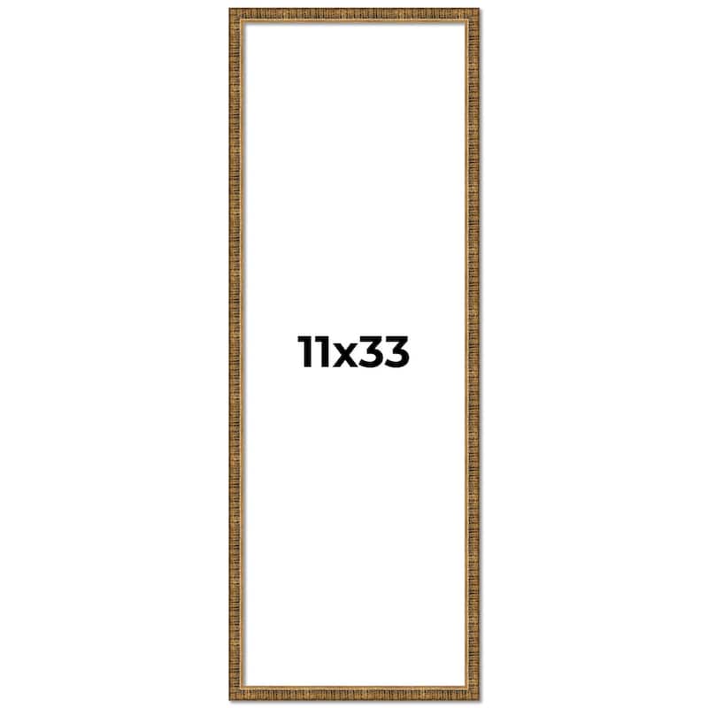 11x33 Frame Gold Solid Wood Picture Frame - Complete Modern Photo