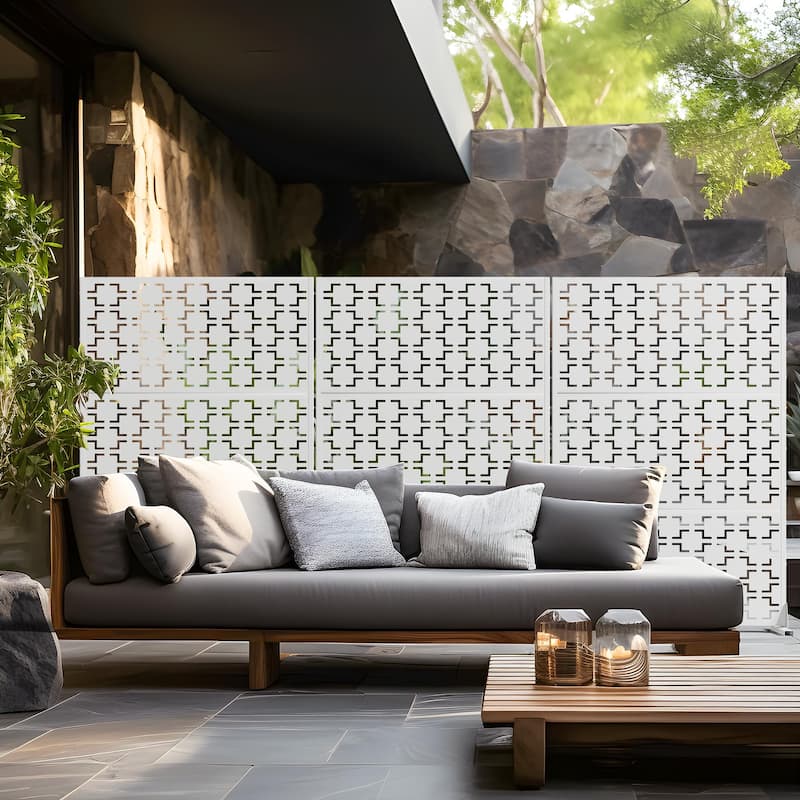 6 ft. H x 4 ft. Metal Privacy Screen Free Standing - 72*47