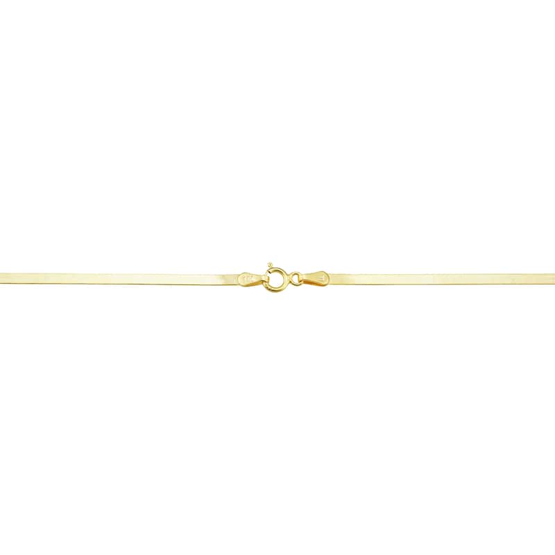 14k Yellow Gold 2.2 millimeter Herringbone Necklace