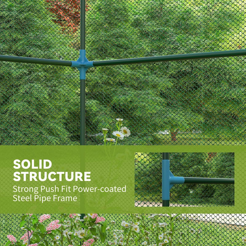 GDFStudio - Walk-In Garden Crop Cage Plant Protector with Steel Frame and Mesh, Large Outdoor/Balcony Plant Protection Tent