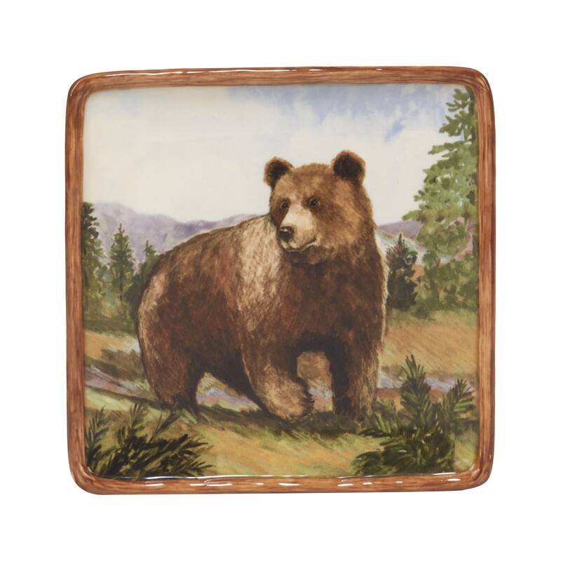 Certified International Mountain Summit 6" Luncheon/Canape Plate, Set of 4
