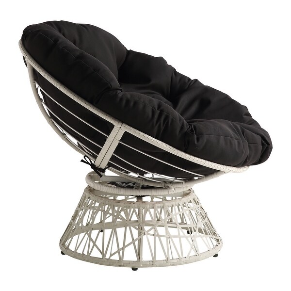 Papasan Chair with Round Pillow Cushion and Cream Wicker Weave On Sale Bed Bath Beyond 33443259