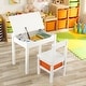 preview thumbnail 3 of 31, Gymax Kids Table and Chair Set Wood Activity Study Desk w/ Storage