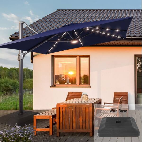 3 vent patio umbrella 3 Tiers Patio Umbrella Outdoor Table Umbrella Turquoise / 11FT