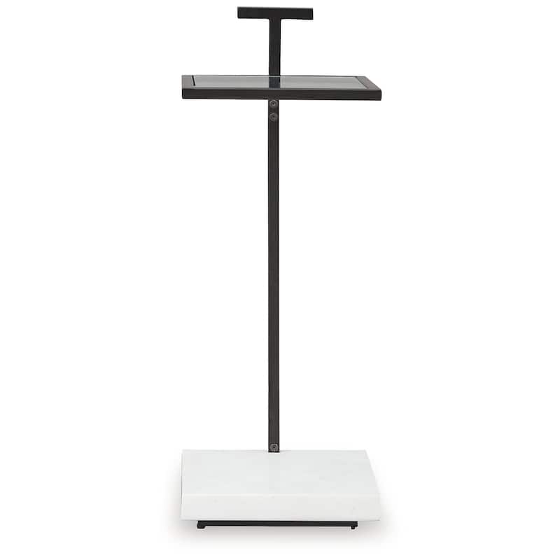 Signature Design by Ashley Mannill Black/White Accent Table - 10"W x 10"D x 27"H