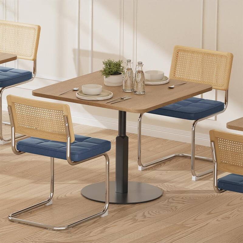 Rattan 4PCS Dining Chairs With PU Upholstered