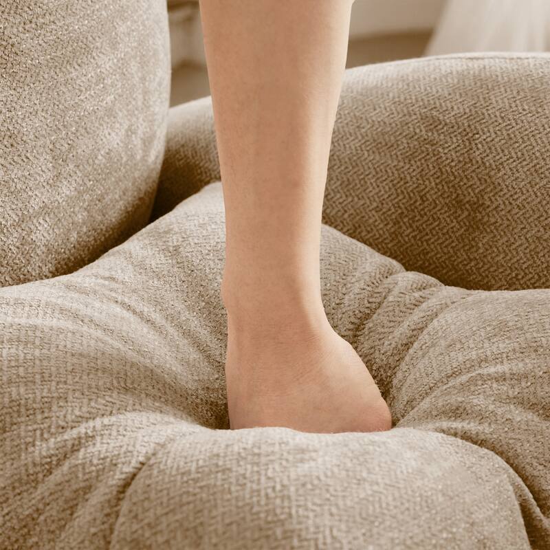 GDF Studio - Cloudy Modular Modern Chenille Sectional Sofa with Tufted Cushion Backrest and Ergonomic Design