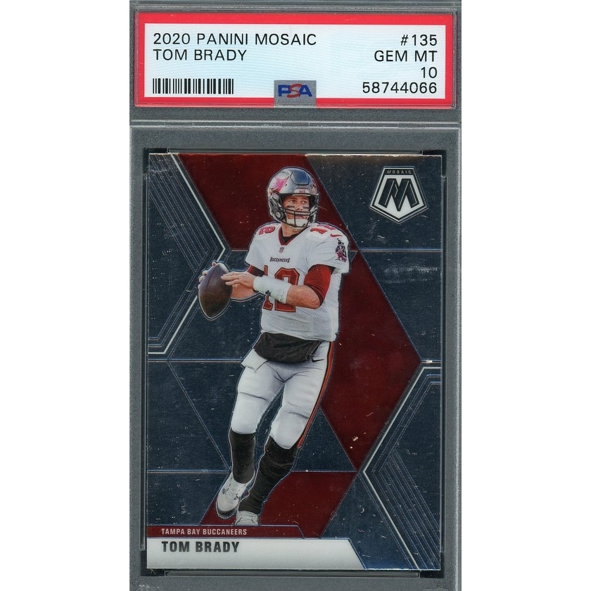 Tom Brady 2020 Panini Mosaic Football Card #135 Graded PSA 10 - 8'6" x 11'6"