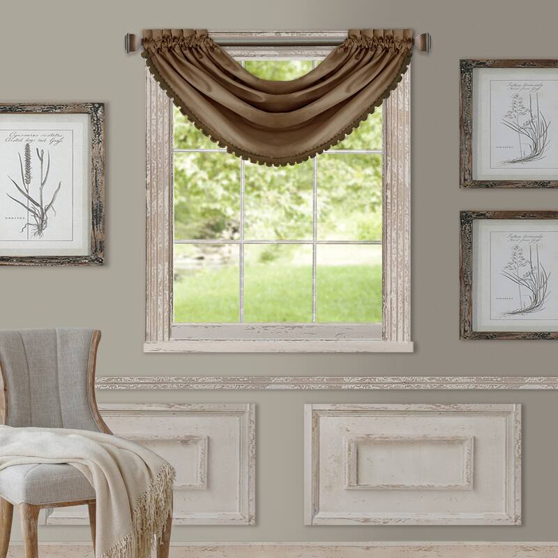 All Seasons Waterfall Window Valance - 52"x36" - Antique Gold