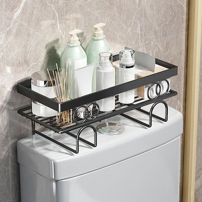 Over The Toilet Storage Shelf, Large Capacity Bathroom Storage Organizer, Punch-Free Metal Home Storage Rack