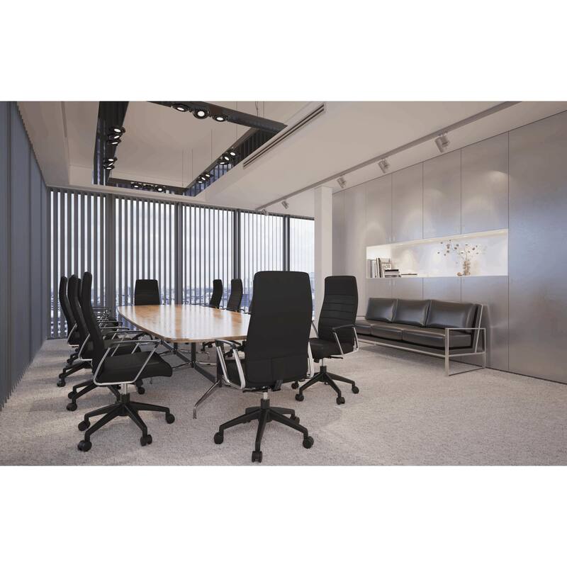 Hilton Modern High Back Ergonomic Leather Office Chair with Adjustable Height, Swivel, and Tilt for Conference or Executive Desk