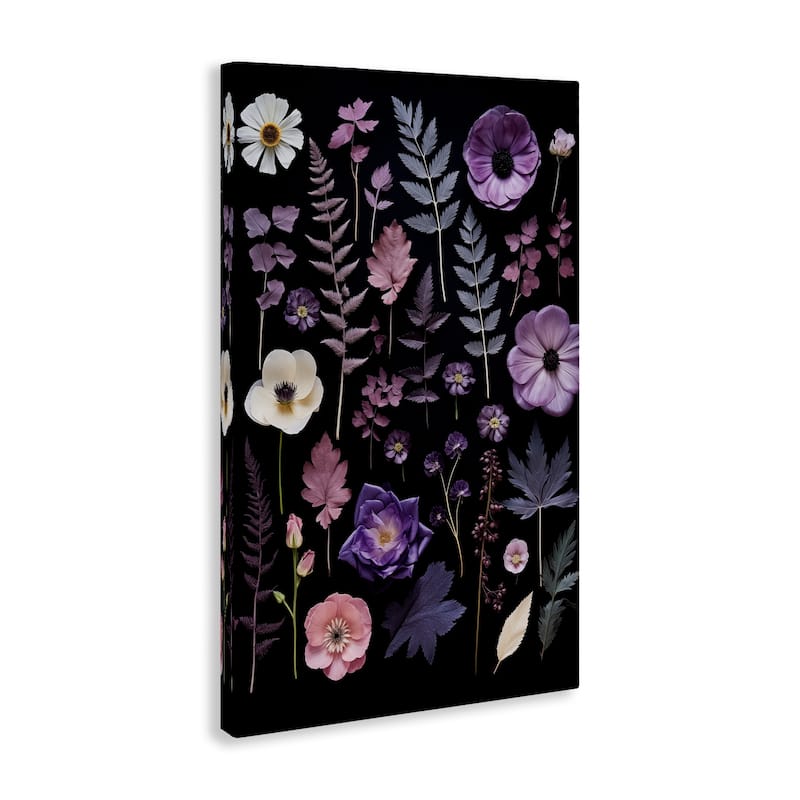 Stupell Mixed Purple Toned Flowers Canvas Wall Art Design By Heidi Kuntz