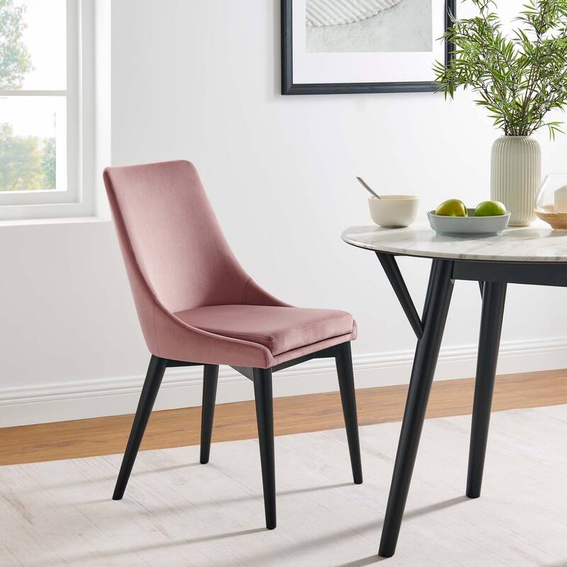 Viscount Accent Performance Velvet Dining Chairs - Set of 2
