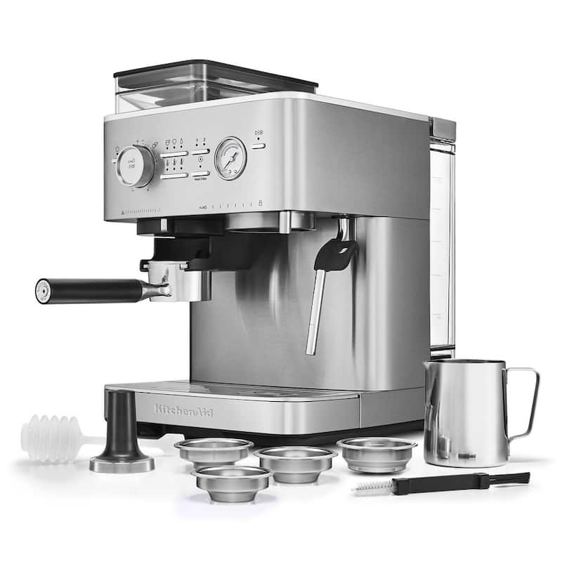 KitchenAid Semi Automatic Espresso Machine with Burr Grinder, KES6551