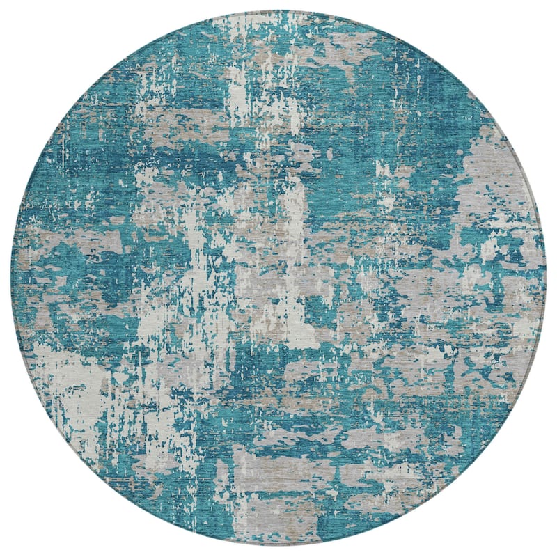 HomeRoots Abstract Transitional Rectangle Outdoor Rug