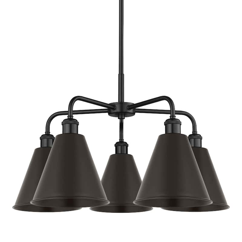 Innovations Lighting 516-5CR-16-26 Ballston Cone Chandelier Ballston - Matte Black