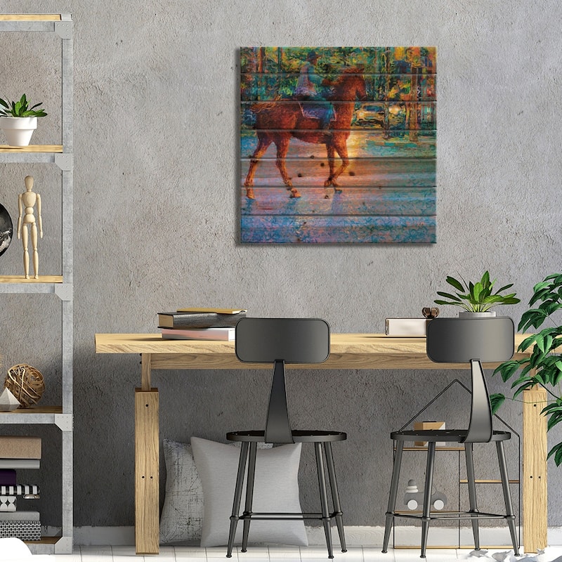 My Thai Cowboy Print On Wood by Iris Scott - Multi-Color