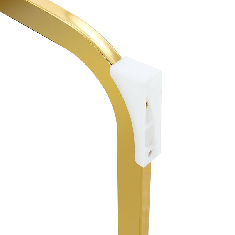 Luxury Simple Arch Chair - Set Of 4 Pu Material High Resilience Dining Chair With Arched Metal Gold Leg