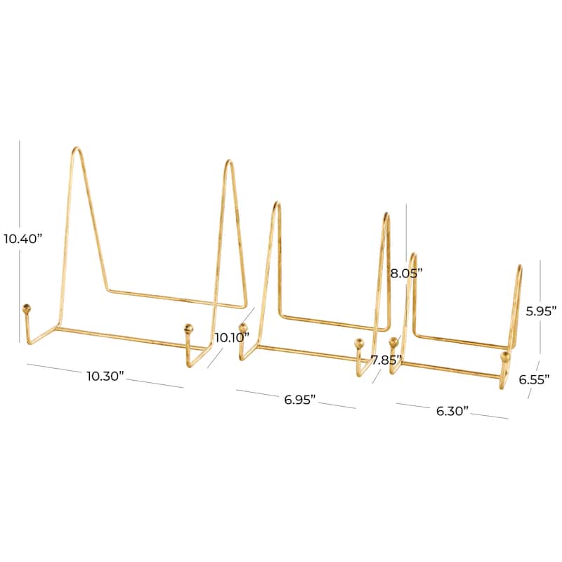 Gold Metal Wide Triangle Display Easel (Set of 3)