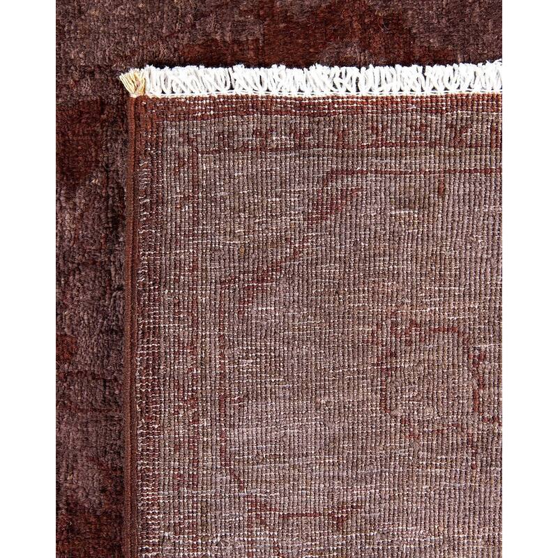 Vibrance, One-of-a-Kind Hand-Knotted Area Rug - Brown, 6' 3" x 9' 2" - 6' 3" x 9' 2"