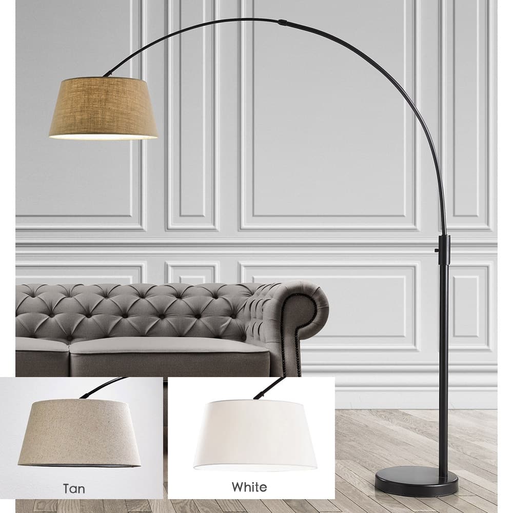 Orbita 82-In Retractable Arch Dimmable Floor Lamp include with15W LED Bulb