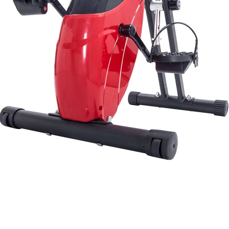 Folding Exercise Bike, Fitness Upright and Recumbent X-Bike with 10-Level Adjustable Resistance - N/A