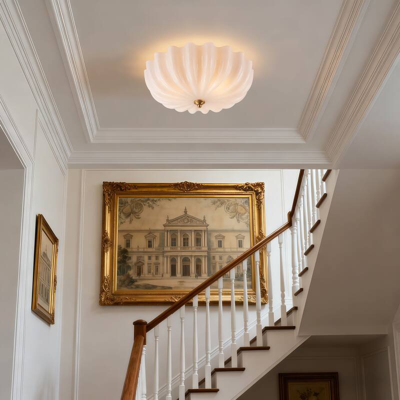 Starsky 3-Light 15.74in.W Opal Glass Flush Mount