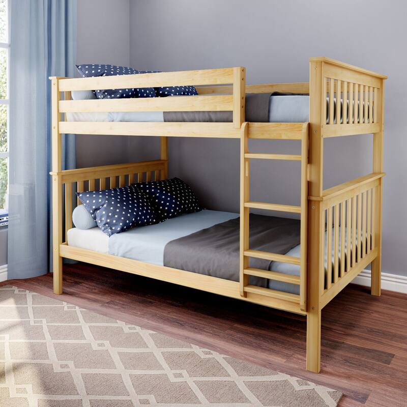Max and Lily Full over Full Bunk Bed - Natural