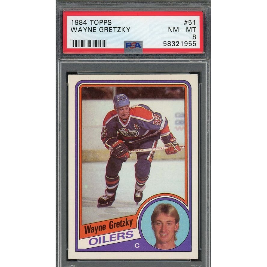Wayne Gretzky 1984 Topps Hockey Card #51 Graded PSA 8 - 8'6" x 11'6"